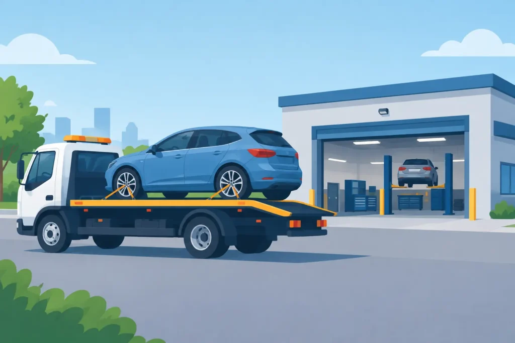 Car Recovery to a Local Garage: What Happens Next